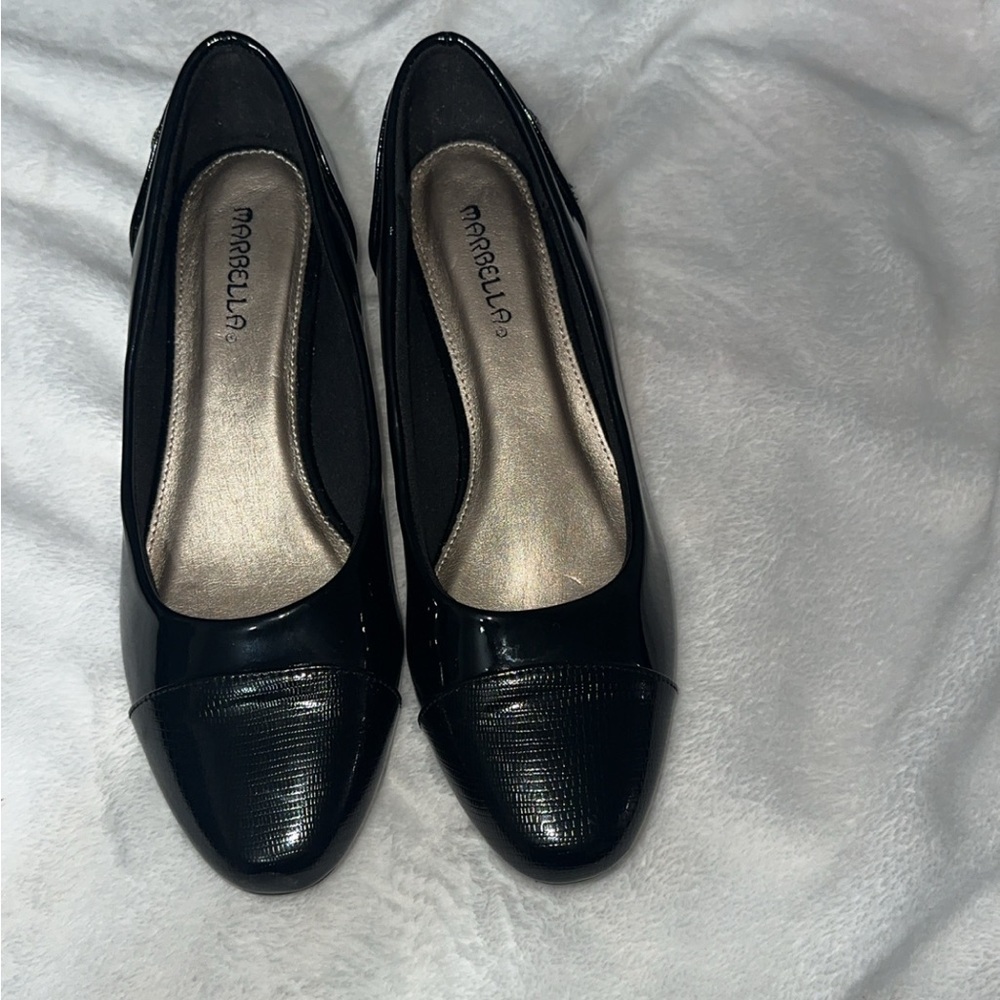 MARELLA Glossy Black Flats